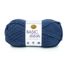 Lion Brand Garn Basic Stitch Anti-Pilling Wolle, 1-Pack, ROT Heather