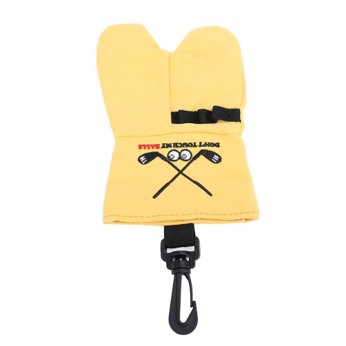 (Yellow) Samt-Beutel mit Print, beidseitig hängbar, hellbraun 2