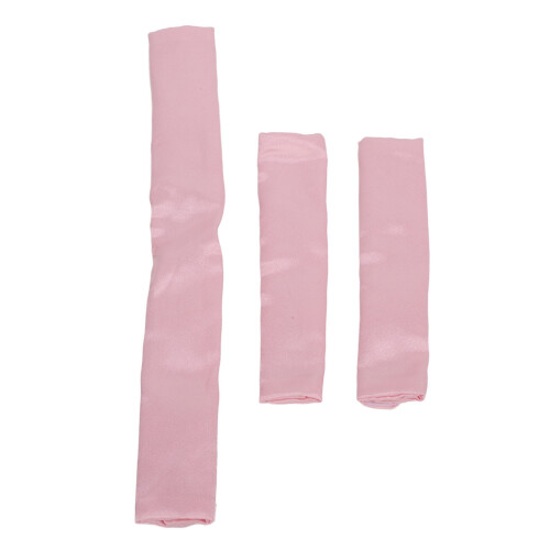 3pcs Red Satin Breathable Face Cushion Cover