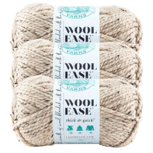 (3er Pack) Lion Brand Yarn 640-123E Wool-Ease Thick und Quick Garn, 97 Meter, Haferflocken