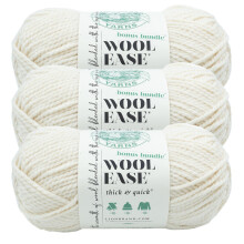 (3er Pack) Lion Brand Yarn Wool-Ease Thick & Quick Bonus Bundle Bulky Garn, Fischer