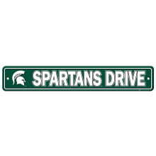 Fremont Die NCAA Michigan State Spartans Team Sign 4"""" x 24"""" Gadeskilt