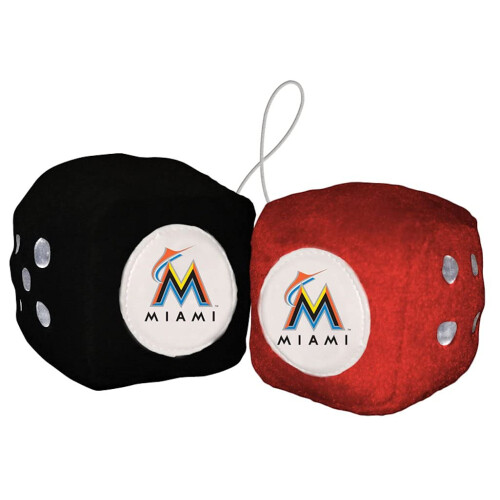 Fremont Die MLB Miami Marlins BasicFuzzy Dice Team Colors One Size