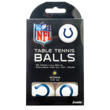 Franklin Sports Indianapolis Colts Table Tennis Balls - NFL Team Table Tennis Balls - Official Team Logos and Colors - Fun NFL Game Room Accessories