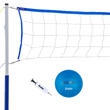 Franklin Sports Volleyball Set - Beach and Backyard Volleyball Net Set - Portable Volleyball Net and Ball Set with Poles and Ground Stakes - Recreatio