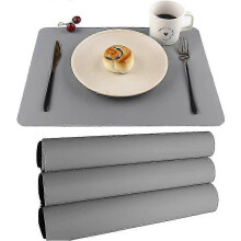 Silicone Placemats, Kids Placemats, Set of 4 Waterproof and Heat Resistant Placemats