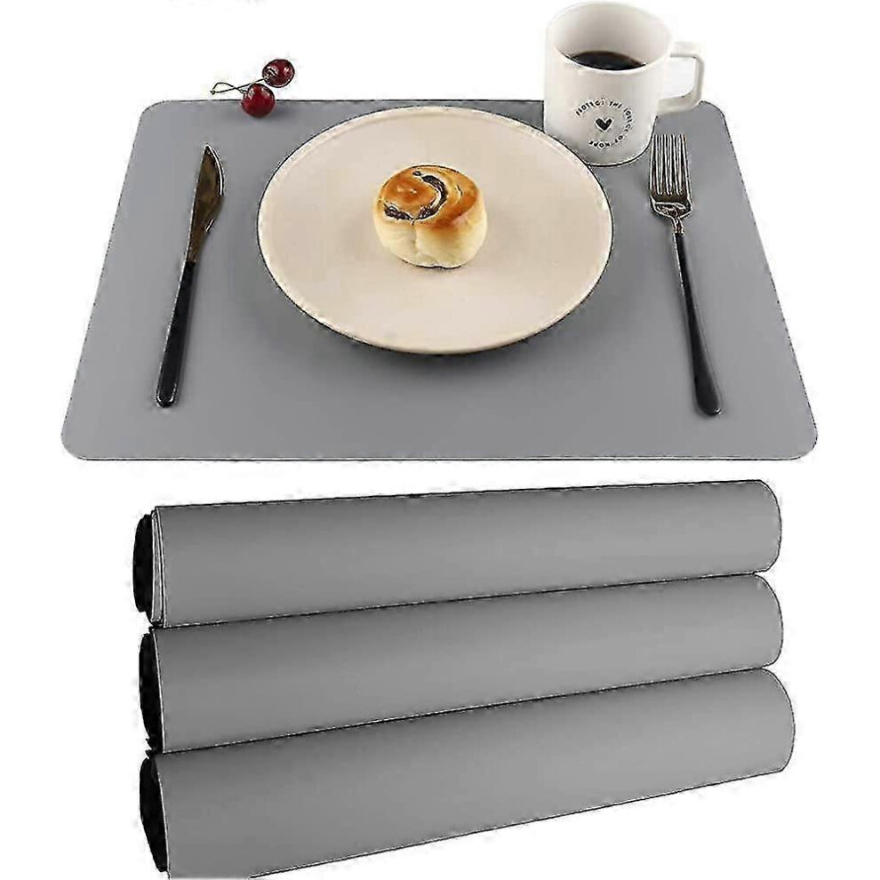 Silicone Placemats, Kids Placemats, Set of 4 Waterproof and Heat Resistant Placemats