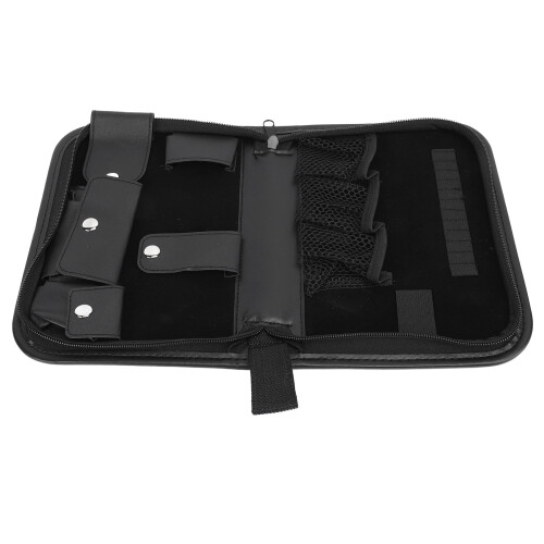 (Black) Brown PU Leather Ball Accessory Organizer Case 1