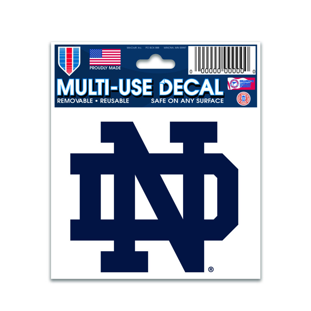 Wincraft Ncaa Notre Dame Multi-Use Decal 3"""" X 4"""" 032085777416