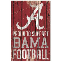 WinCraft NCAA Alabama Crimson Tide Sportdecoratie, Teamkleur, 11x17
