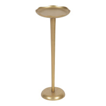 Kate et Laurel Alessia Table boisson dcorative moderne en mtal; 8x8x22; Or; Superbe support pour plantes sur pied en fonte d'aluminium avec
