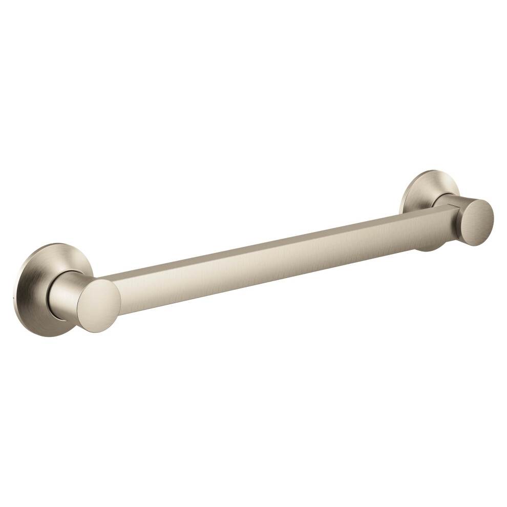 Moen Yg0312bn Bathroom Safety 12-Inch Stainless Steel Bathroom Grab Bar Brushed Nickel