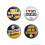 NFL Pittsburgh Steelers Round Button (4 Pack) 1 1/4"""" 1