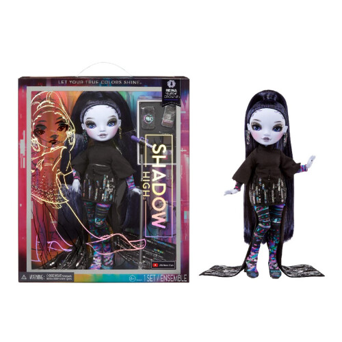 Muñeca de Moda Reina Glitch Crowne de Rainbow High Shadow High - Purple con Accesorios