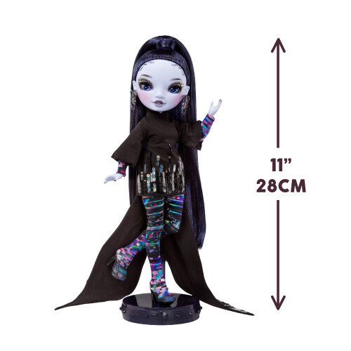 Muñeca de Moda Reina Glitch Crowne de Rainbow High Shadow High - Purple con Accesorios 2