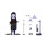 Muñeca de Moda Reina Glitch Crowne de Rainbow High Shadow High - Purple con Accesorios 2