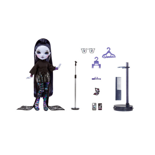 Muñeca de Moda Reina Glitch Crowne de Rainbow High Shadow High - Purple con Accesorios 1