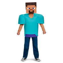 Steve Classic Minecraft Kostüm, Mehrfarbig, Groß (10-12)