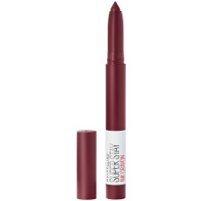 Maybelline Super Stay Ink Crayon Batom, Lápis Matte com Apontador, Duração Até 8Hrs, Settle For More, Berry