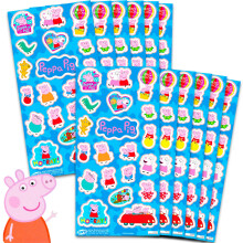 Peppa Pig Lot de 12 feuilles d'autocollants Peppa Pig pour fte d'anniversaire d'enfants | Articles de fte Peppa Pig