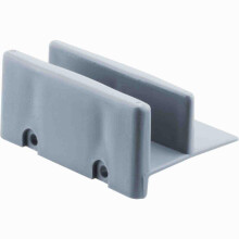 Prime-Line M 6192 Duschdörr Botten Guide, 1/2 In. Kanal, Plastkonstruktion, Grå, 2 Fästen (2 Pack)