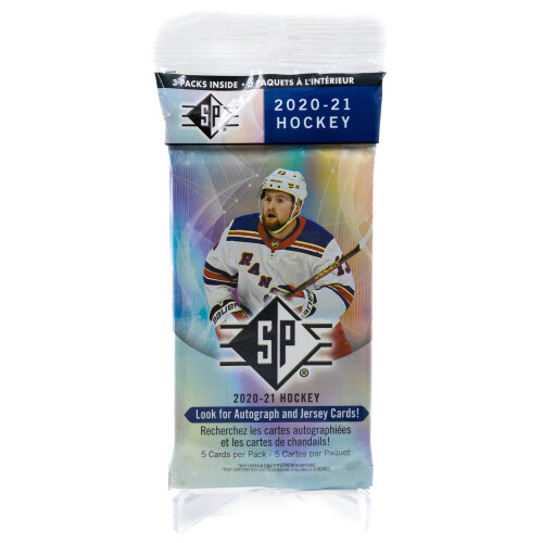 Caixa de Cartões de Comércio de Hóquei SP NHL Upper Deck 2020-21 [3 Pacotes]
