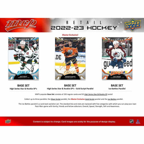 Conjunto de Cartas de Hóquei MVP Upper Deck 2022-23 2