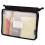 Borsa con zip espandibile Advantus, 13 x 9,25, Nero/Trasparente 1