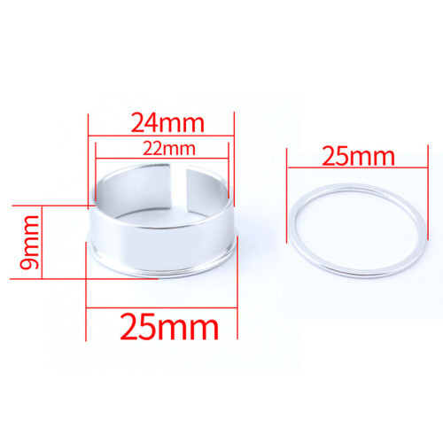 Conjunto De Adaptador Ajustável Para 24Mm A 22Mm Preto 1