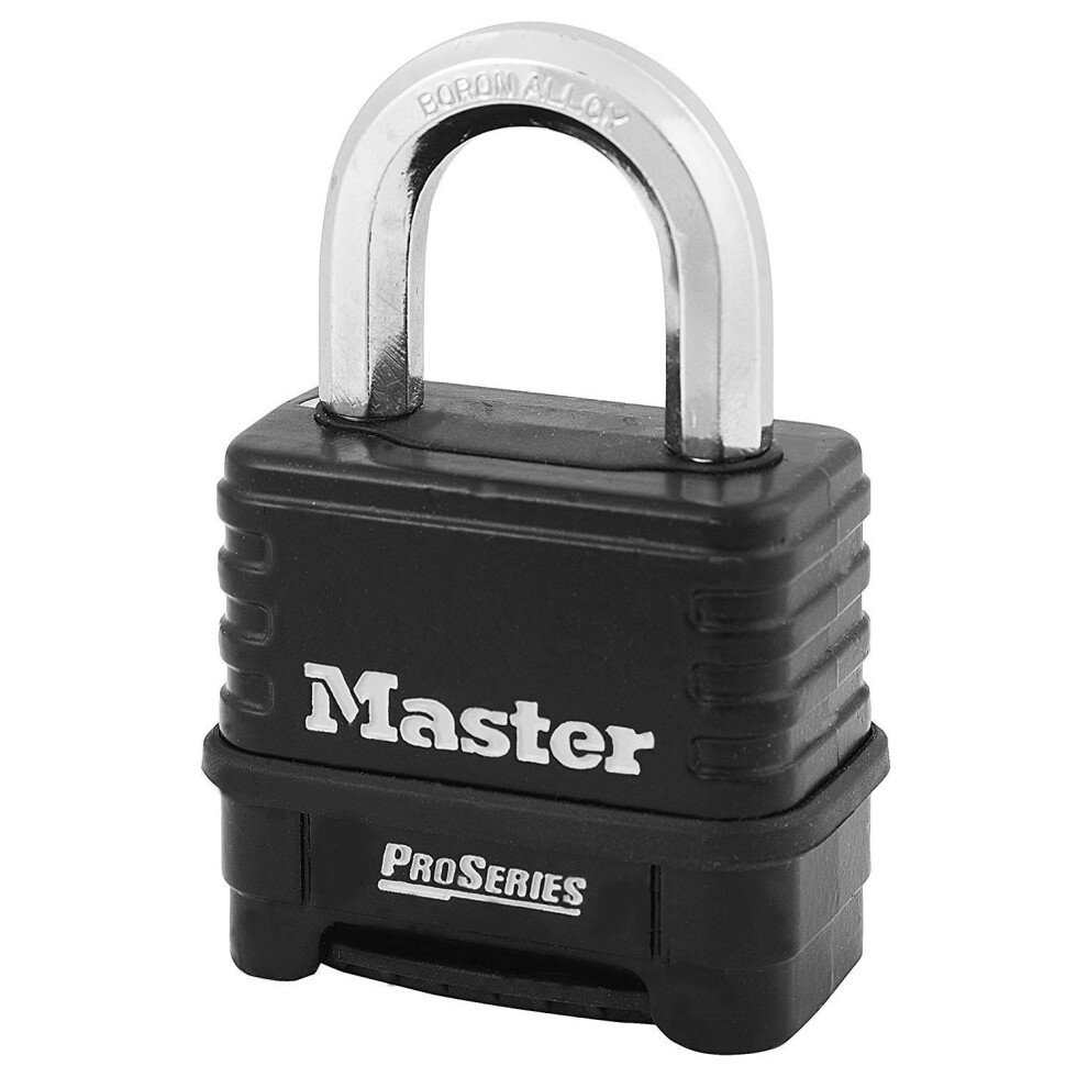Master Lock Padlock, Rectangular Hardened Steel Armoured Body Padlock,  High Security Lock, Best Used for Storage Units, Sheds, Garages, Fences and...