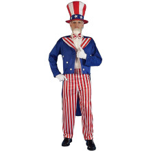 Forum Novelties Patriotisches Uncle Sam-Kostüm, Rot/Weiß/Blau, für Herren, Größe S, für den 4. Juli oder Halloween
