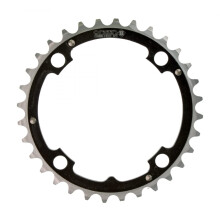 Origin8 Alloy Ramped Kettingen, 104mm x 32t, Zwart/Zilver