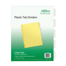 Kontorsmaterial Insertbara Delare, 8-1/2"x11", 5 Flik, Klara Flikar, Buff Papper, 1 Set (11466)