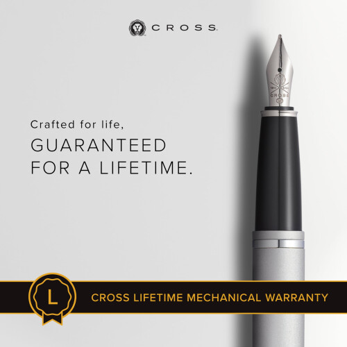 Cross Cross Calais Medium Fountain Pen (Satin Chrome) 2