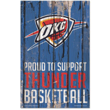Wincraft NBA Oklahoma City Thunder SignWood r stolt ver att stdja designteamets frg 11x17