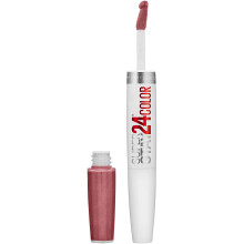 Maybelline Super Stay 24, Pintalabios Líquido 2 Pasos, Color Duradero y Pigmentado con Bálsamo Hidratante, Castaño Eterno, 1 Unidad