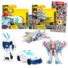 Set di action figure Transformers - Starscream e Prowl con adesivi
