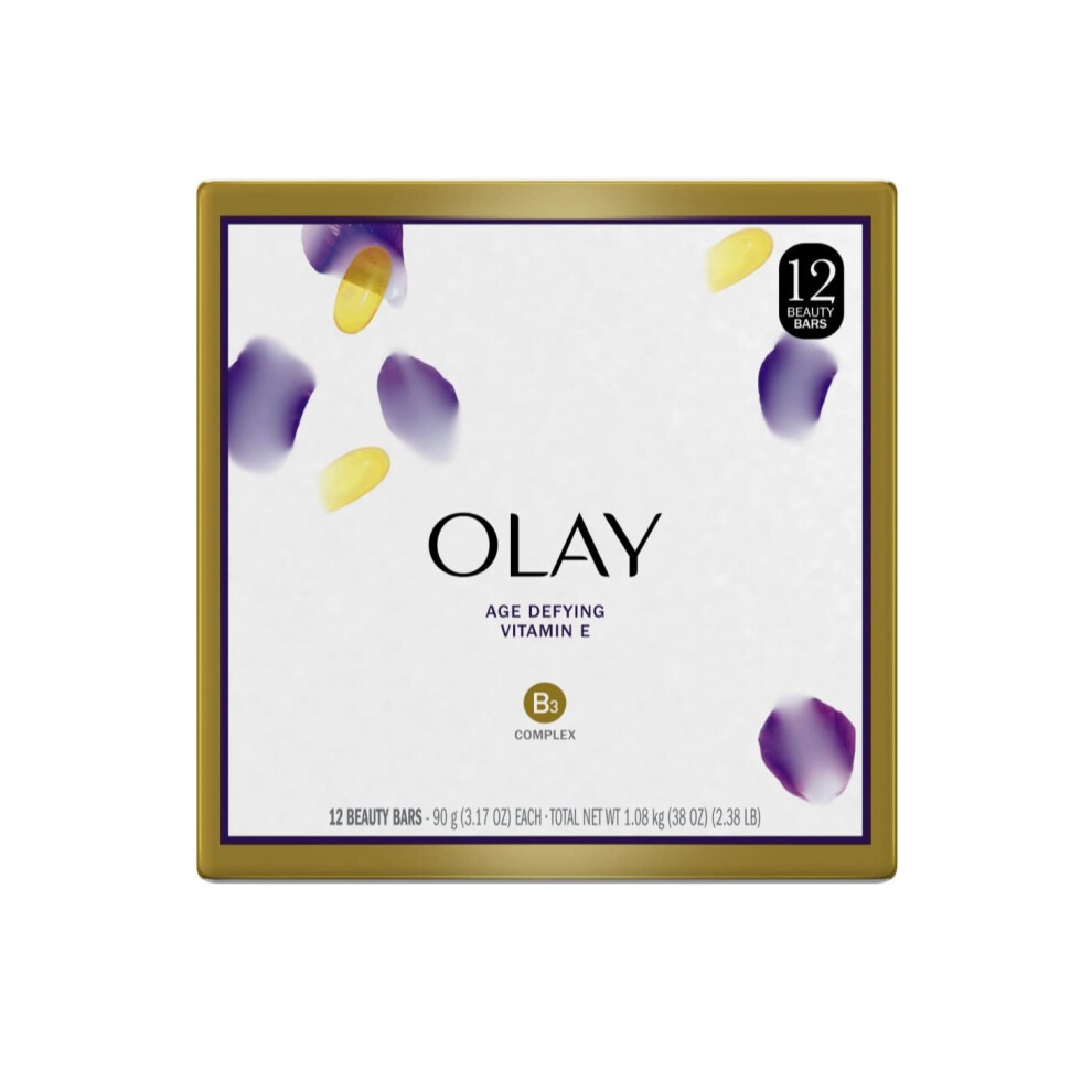 Olay Age Defying Beauty Bar Soap For Women, 3.17 Oz., 12 Ct