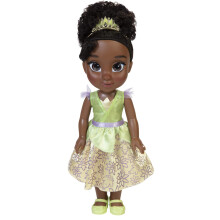 Tiana Doll 14”/ 35cm Tall Includes Royal Reflection Glitter Eyes, Removable Dress, Shoes and Tiara with Gorgeous Hair, Perfect for Girls Aged 3+