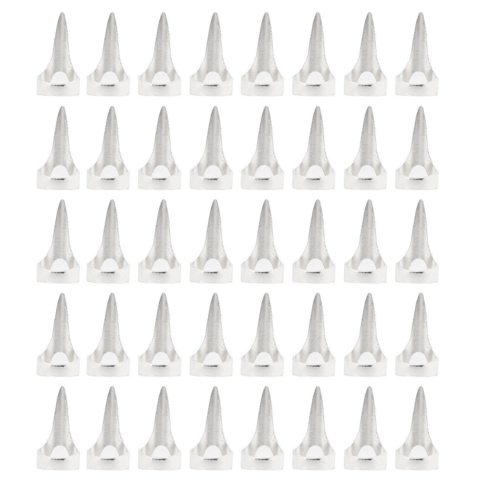 Unisex Silver (Silver) 40Pcs Hair Parting Tool Alloy Polished Sectioning Ring