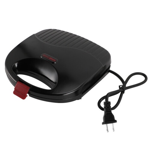 (EU Plug 110V) Sandwich Maker 750W, Antiaderente, Manico Sicuro