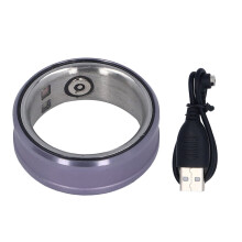 (Purple #20) Slimme Ring Slapen IP68 Waterdicht Magetisch Opladen Blauw #23