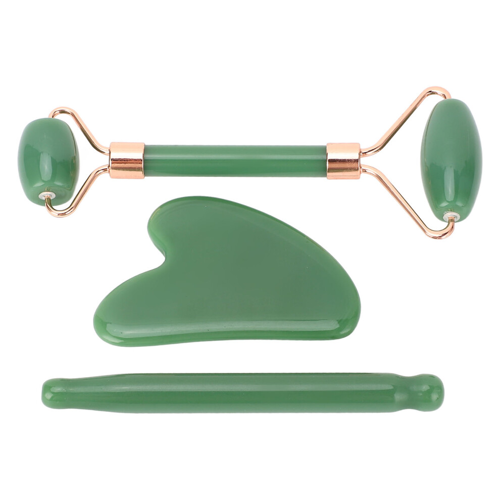 Green (Green) 3Pcs Gua Sha Facial Tools Reduce Puffiness Improve Circulation