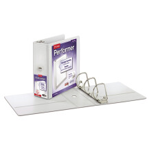 Cardinal Performer 3-Ring Binder, 5", Locking Slant-D Rings, 1.050 vellen, ClearVue, PVC-vrij, Wit (17950CB)