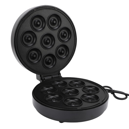(EU Plug 220V) 1400W Mini Donut Maker Double Sided Heating 8 Doughnuts US Plug 110V 1