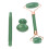 (Green) 3x Witte Gua Sha & Jade Roller Set 1