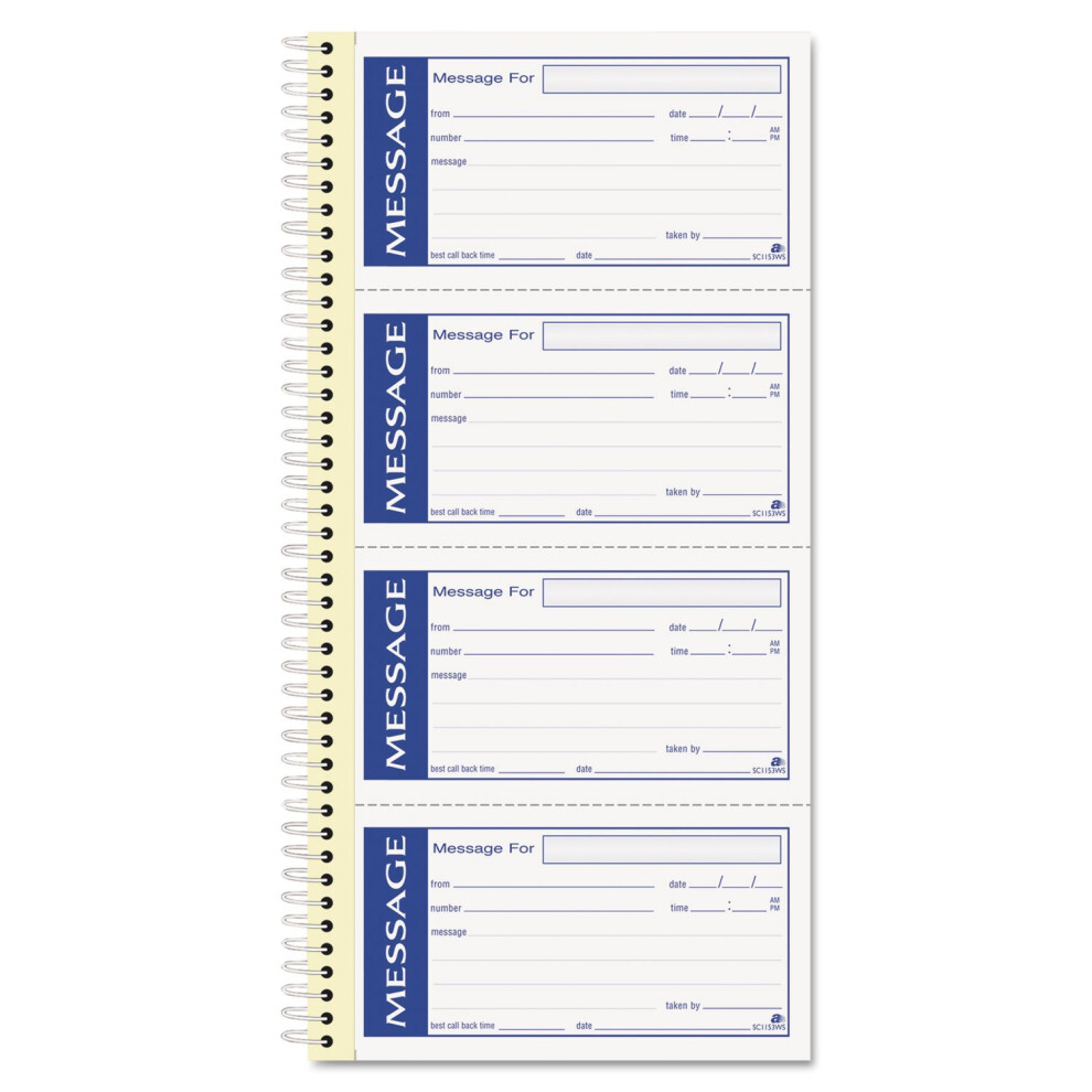 Photos - Notebook Adams Business Forms SC1153WS Write N Stick Message Pad 5-1/4 x 2-3/4 Carbonless 2-Part 200 Sets/Pd
