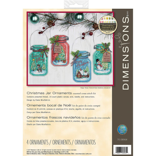 Kit per Ornamenti in Punto Croce Dimensions 70-08964, 4pz