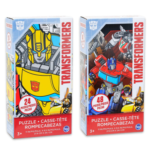 Transformers Quebra-Cabeças Transformers para Meninos - Conjunto com Quebra-Cabeças de 24 e 48 Peças 1