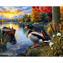 Springbok Mallard Morning Glow 1000-delige puzzel voor volwassenen - Ontspan en geniet van de schoonheid van het buitenleven